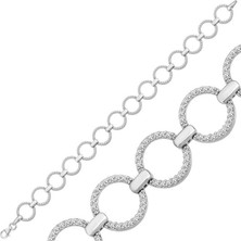 Özcömert Silver Gümüş Yuvarlak Taşlı Kadın Bileklik