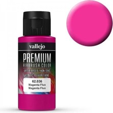 Vallejo 62036 60 Ml. Magenta Fluorescent, Premium Rc Color Serisi Model Boyası