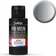 Vallejo 62053 60 Ml. Metallic Black, Pearl&metallics, Premium Rc Color Serisi Model Boyası