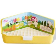 Carno Tavşan Tuvaleti Üçgen Büyük Sarı 36X20X17CM