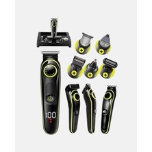 Derin Stok Erkek Bakım Seti 5’ı 1 Arada Şarjlı Paslanmaz Çelik Başlıklı