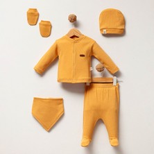 Mahfel 5'li Hardal %100 Pamuk Premium Hastane Çıkış Seti