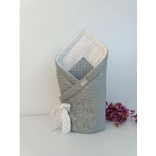 Özgürce Ekru Nohut Kız/erkek Bebek Battaniyesi ve Kundağı, Işlemeli Hastane Çıkışı