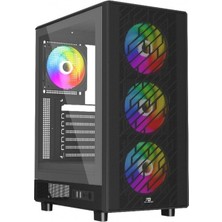İsmiyle Al Powerboost PB-A700B 750W 80 + Bronze Mesh Ön Panel 4xraınbow Fan+Usb3.0 Gamıng Atx Kasa Sıyah