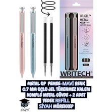 0.7 mm Uçlu Jel Tükenmez Kalem Komple Metal Gövde Set Writech
