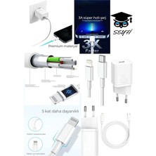 Type-C - Lightning iphone Şarj Aleti Adaptör ve 1 Metre Kablo 20W 5V=3A Ac 110-240V