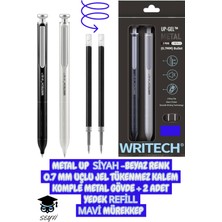 0.7 mm Uçlu Jel Tükenmez Kalem Komple Metal Gövde Set Writech