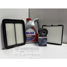 Mobil Hyundai I10 Benzinli ( 08-11 ) 10W-40 Yağ - Hava- Polen Bakım Seti