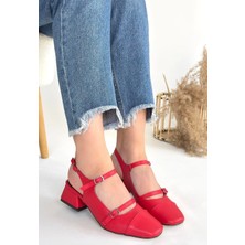 Erbilden Doran Mavi Cilt Topuklu Ayakkabı