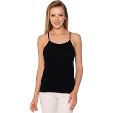 Gümüş 4023  6'lı Kadın Renkli Ribana Ip Askı Düz Biye Atlet