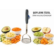 Dies 304 Paslanmaz Çelik Patates Ezici 3 mm Kalınlık Havuç Muz Avokado Ezici