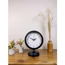 Motto Ticaret Siyah Metal Zarif Masa Saati 25×20 cm