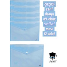 Umix Çıtçıtlı Zarf Dosya A4 Ebat Şeffaf Renk Seçenekleriyle Plastik Zarf Dosya