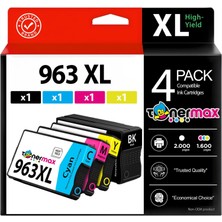 tonermax Hp Officejet Pro 9010 Muadil Kartuş Takımı / Hp 963XL Muadil Kartuş Seti