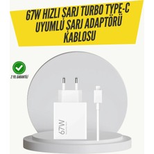 Derin Stok 67W Turbo Hızlı Şarj Adaptörü ve Type-C Kablo Güvenli Şarj Teknolojisi