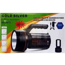 Gold Silver GS-2671 Şarjlı El Feneri 40W+28 Smd LED Projektör
