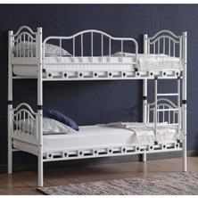 Missidea Belinay Ayrılabilir Estetik Metal Ranza Beyaz 90X190 cm