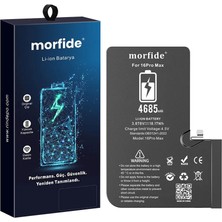 Apple iPhone 16 Pro Max Uyumlu 4685MAH Yüksek Kapasiteli Batarya - Gelişmiş Akıllı Chip - Pil Sağlığı Destekli - Morfide M-Max