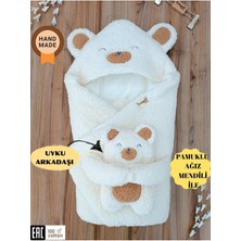 Özgürce Yumuşak Pamuklu Bebek Battaniyesi ve Ayıcık Kulaklı Uyku Arkadaşı