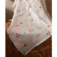 Özgürce Yumuşak ve Hafif Müslin Bebek Battaniyesi, Çok Amaçlı 100X100CM