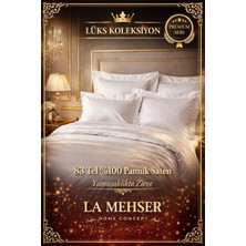 La Mehser 100% Pamuk Saten Nevresim Takımı Ipeksi Yumuşaklık 240X260 Ölçü