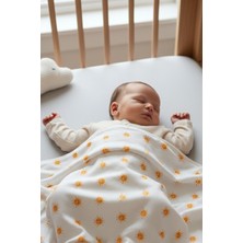 Özgürce Yumuşak ve Hafif Pamuklu Bebek Çocuk Battaniyesi, Güneş Baskılı, Konforlu