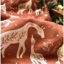 Özgürce Çift Kat Organik Müslin Çok Amaçlı Kare Örtü, Yumuşak ve Nefes Alır