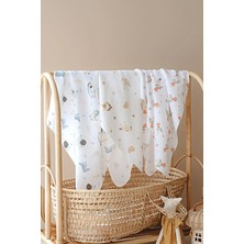 Özgürce 3'lü Müslin Bebek Örtü Seti 80X95 Cm, Çok Amaçlı ve Yumuşak Saten Örtüler