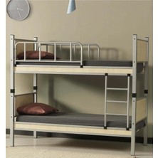 Missidea Profesyonel Yurt Tipi Ahşap Ranza Gri 90X190 cm