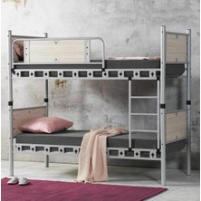 Missidea Elegan Modern Metal Ranza & Karyola Seti Cappuccino 90X190 cm