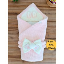 Özgürce Yenidoğan Bebek Kışlık %100 Pamuklu Battaniye ve Dış Kundak Seti