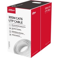 İsmiyle Al Dahua DH-PFM923I-6UN-C, Cat6 305M, 24AWG 0.53MM, Utp, %100 Bakır, Lszh Halogen Free Kablo, Beyaz Re
