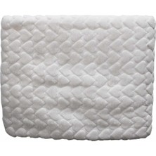 Özgürce Ekru Kalp Kabartmalı Peluş Battaniye 100X120 Cm, Yumuşak ve Şık Tasarım