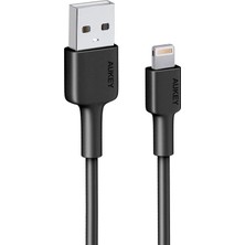 İsmiyle Al Aukey Cb-Bal7-Bk Naylon Örgülü Usb-A Lıghtnıng Kablosu 0.9mt