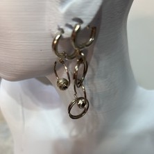 İz Jewel Iz Jewel 925 Ayar Gümüş Dorika Toplu Küpe