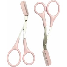 Derin Stok Kavisli Kaş Düzeltici Seti Kaş Makası ve Kaş Usturası Paslanmaz Çelik Bıçaklı