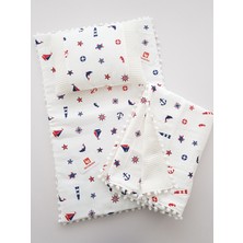 Özgürce Yumuşak Müslin Battaniyeli Bebek Alt Açma Seti ve Yastık Takımı