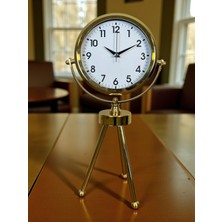 Motto Ticaret Gold Luxury Modern Üç Ayaklı Masa Saati