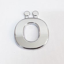 İsmiyle Al Cemax Ö Harfi  3,75 cm Krom Yapışkanlı