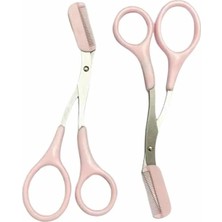 Derin Stok Kavisli Kaş Düzeltici Seti Kaş Makası ve Kaş Usturası Paslanmaz Çelik Bıçaklı