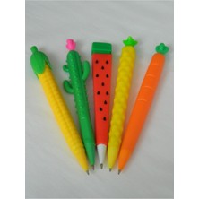 Seyfi Kırtasiye Versatil Kalem Seti 5'li 0,7 Uçlu (Karpuz, Havuç, Mısır, Kaktüs, Ananas)