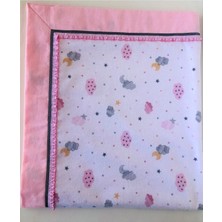 Özgürce El Yapımı Bebek Battaniyesi, Doğal Pamuk, 90X80CM, Iki Katlı, Fırfırlı