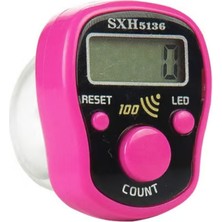 Mucit Home Pembe Sesli Işıklı Zikirmatik Dijital Yüzük Tesbih Her 100 De Alarm