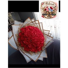 Solmayan Gül Buketi Kırmızı 41 Adet