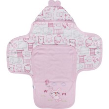 Özgürce Yumuşak ve Şık Pembe Hayvan Desenli Unisex Kundak Battaniye