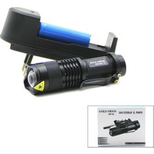 Go İthalat 2ın1 Küçük Zoomlu El Feneri Cob LED Metal Kasa 9cm (5440)