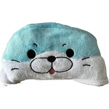 Özgürce Yumuşacık Fok Desenli Katlanabilir Peluş Battaniye