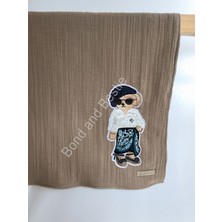 Özgürce Ayı Figürlü Müslin Bebek Örtü ve Battaniye, %100 Pamuk, Oeko-Teks, 75X75 cm
