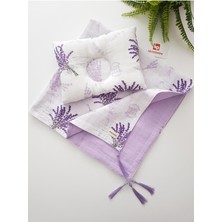 Özgürce Çiçekli Müslin Bebek Battaniyesi ve Yastık Seti 85X90, Yumuşak ve Şık Tasarım