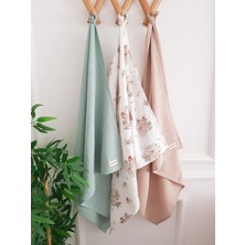 Özgürce Yumuşak ve Hafif Çok Amaçlı Müslin Örtü 3'lü Set, 80X80CM, %100 Pamuk